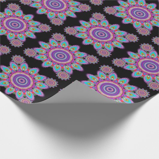 Psychedelic mandala Geschenkpapier (Ecke)