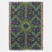 Psychedelic Mandala Retro Hippie Trippy Boho Chic Decke (Vorderseite Vertikal)