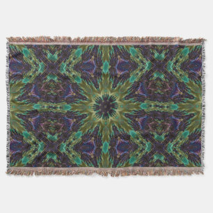 Psychedelic Mandala Retro Hippie Trippy Boho Chic Decke