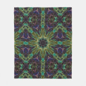Psychedelic Mandala Retro Hippie Trippy Boho Chic Fleecedecke (Vorderseite)