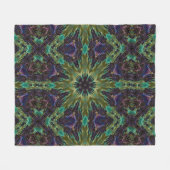Psychedelic Mandala Retro Hippie Trippy Boho Chic Fleecedecke (Vorderseite (Horizontal))