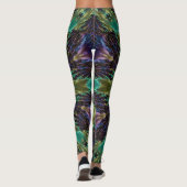 Psychedelic Mandala Retro Hippie Trippy Boho Chic Leggings (Rückseite)