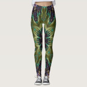 Psychedelic Mandala Retro Hippie Trippy Boho Chic Leggings (Vorderseite)