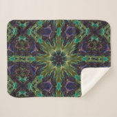 Psychedelic Mandala Retro Hippie Trippy Boho Chic Sherpadecke (Vorderseite (Horizontal))