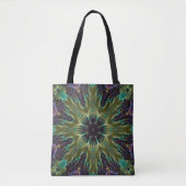 Psychedelic Mandala Retro Hippie Trippy Boho Chic Tasche (Vorderseite)