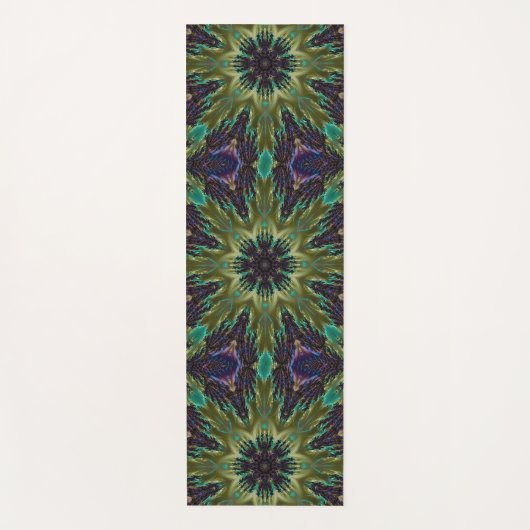 Psychedelic Mandala Retro Hippie Trippy Boho Chic Yogamatte (Vorderseite)