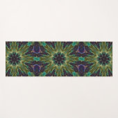 Psychedelic Mandala Retro Hippie Trippy Boho Chic Yogamatte (Vorderseite (Horizontal))
