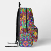 Psychedelic Mandala Trippy Hippie Color Splash Bedruckter Rucksack (Links)