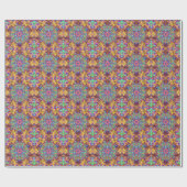 Psychedelic Mandala Trippy Hippie Color Splash Geschenkpapier (Flach)