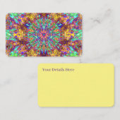 Psychedelic Mandala Trippy Hippie Color Splash Visitenkarte (Vorne/Hinten)