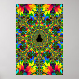 Psychedelic Mandelbrot Poster