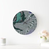 Psychedelic Marble Swirl Große Wanduhr (Zuhause)