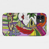 Psychedelic Mardi Gras Feather Mask Case-Mate iPhone Hülle (Rückseite (Horizontal))