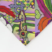 Psychedelic Mardi Gras Feather Mask Fleecedecke (Ecke)
