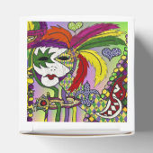 Psychedelic Mardi Gras Feather Mask Geschenkschachtel (Oben)