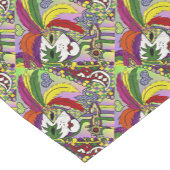 Psychedelic Mardi Gras Feather Mask Kurzer Tischläufer (Ecke)