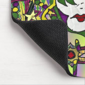 Psychedelic Mardi Gras Feather Mask Mousepad (Ecke)