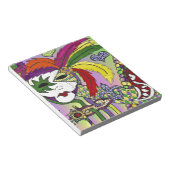 Psychedelic Mardi Gras Feather Mask Notizblock (angewinkelt)