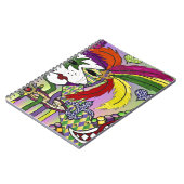 Psychedelic Mardi Gras Feather Mask Notizblock (Linke Seite)