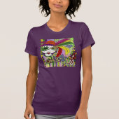 Psychedelic Mardi Gras Feather Mask T-Shirt (Vorderseite)