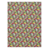 Psychedelic Mardi Gras Feather Mask Tischdecke (Vorderseite)