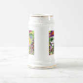 Psychedelic Mardi Gras Feather Masken Beer Stein Bierglas (Mittel)