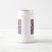 Psychedelic Mardi Gras Feather Masken Beer Stein Bierglas (Mittel)