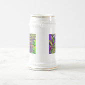 Psychedelic Mardi Gras Feather Masken Geschenke Ap Bierglas (Mittel)