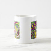Psychedelic Mardi Gras Feather Masken Geschenke Ap Kaffeetasse (Mittel)