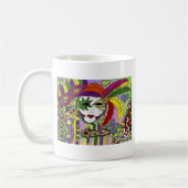 Psychedelic Mardi Gras Feather Masken Geschenke Ap Kaffeetasse (Links)