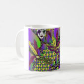 Psychedelic Mardi Gras Feather Masken Geschenke Ap Kaffeetasse (Vorderseite Links)