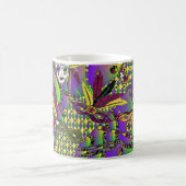 Psychedelic Mardi Gras Feather Masken Geschenke Ap Kaffeetasse (Mittel)