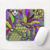 Psychedelic Mardi Gras Feather Masken Geschenke Ap Mousepad (Mit Mouse)