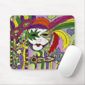 Psychedelic Mardi Gras Feather Masken Geschenke Ap Mousepad (Mit Mouse)