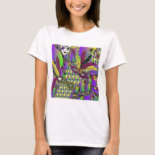 Psychedelic Mardi Gras Feather Masken Geschenke Ap T-Shirt