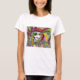 Psychedelic Mardi Gras Feather Masken Geschenke Ap T-Shirt
