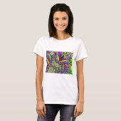 Psychedelic Mardi Gras Feather Masken Geschenke Ap T-Shirt (Vorne ganz)