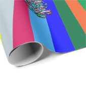 Psychedelic Mardi Gras Filigree Maske Art Geschenkpapier (Rolleneckpunkt)