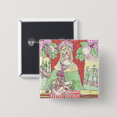 Psychedelic Maria und ihr Sohn (Jesus) Button (Vorne & Hinten)