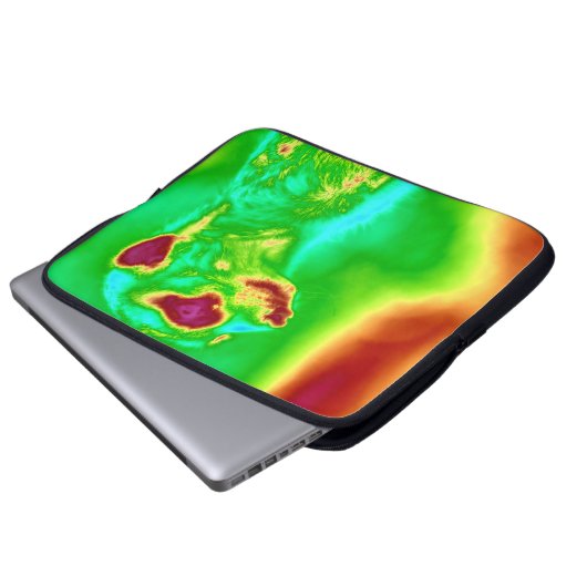 Psychedelic Meerkat Laptopschutzhülle (Vorne Knopf)