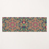 Psychedelic Millefiori Mandala Art Yoga Mat Yogamatte (Vorderseite (Horizontal))