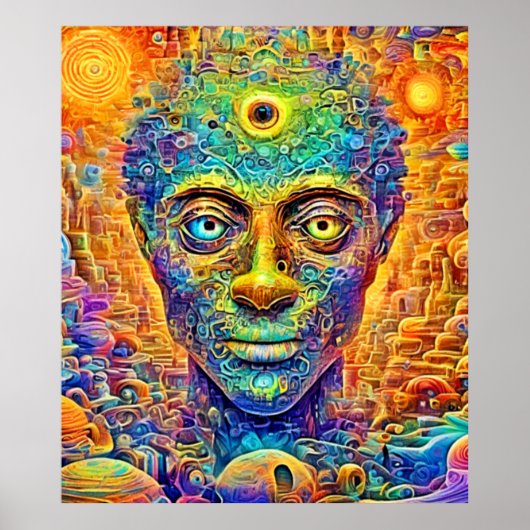 Psychedelic Mind Art Poster (Vorne)