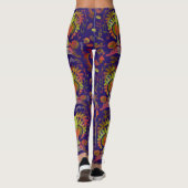 Psychedelic Mirror Symmetrie Abstrakte Kunst Leggings (Rückseite)
