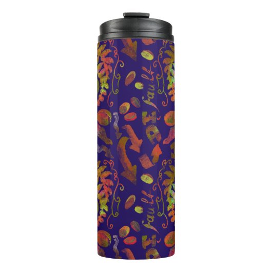 Psychedelic Mirror Symmetrie Abstrakte Kunst Thermosbecher (Vorderseite)