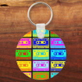 Psychedelic Mix Tape Schlüsselanhänger (Vorderseite)