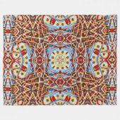 Psychedelic Money Mandala Satin Fleecedecke (Vorderseite (Horizontal))