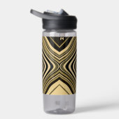 Psychedelic Monogram Swirl Groovy Fraktal Art Trinkflasche (Rechts)