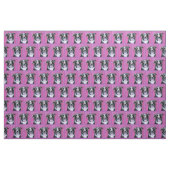 Psychedelic Moon Dog Border Collie Fabric Stoff (Yard (91,4 cm))