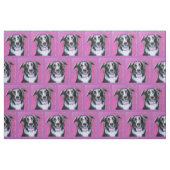 Psychedelic Moon Dog Border Collie Fabric Stoff (Fat Quarter (45,7 x 55,9 cm))