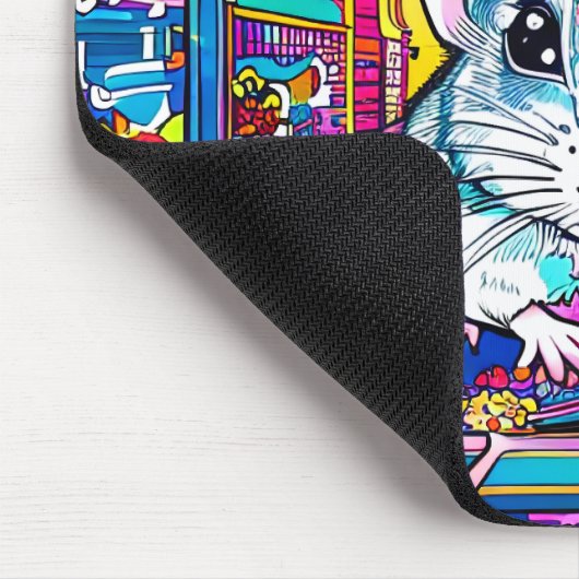 Psychedelic Mouse: A Colorful Journey Mousepad (Ecke)